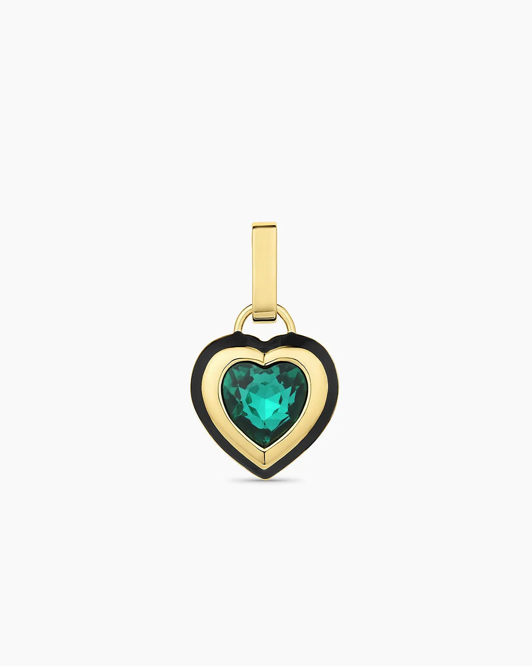 Emerald Heart Tag Charm sold by Gorjana