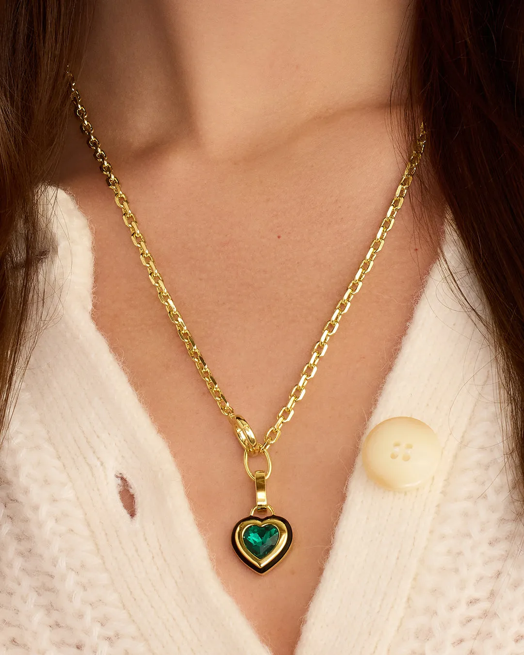 Emerald Heart Tag Charm sold by Gorjana product image thumbnail 2