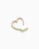 14k Gold Mini Open Heart Single Huggie sold by Gorjana