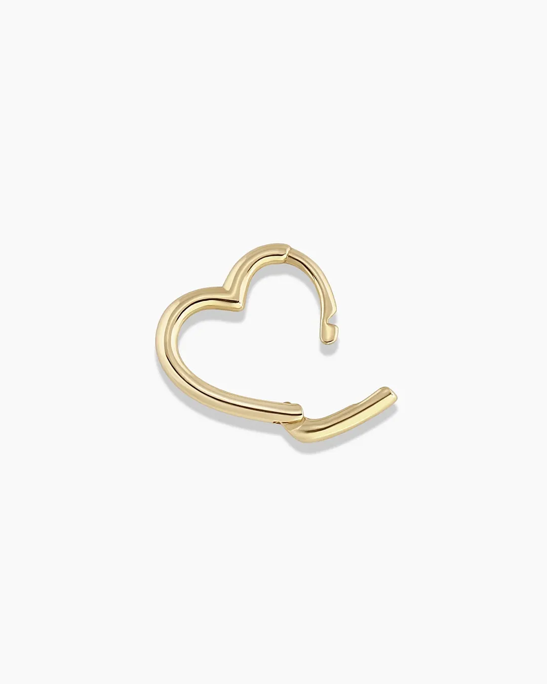 14k Gold Mini Open Heart Single Huggie sold by Gorjana product image thumbnail 4