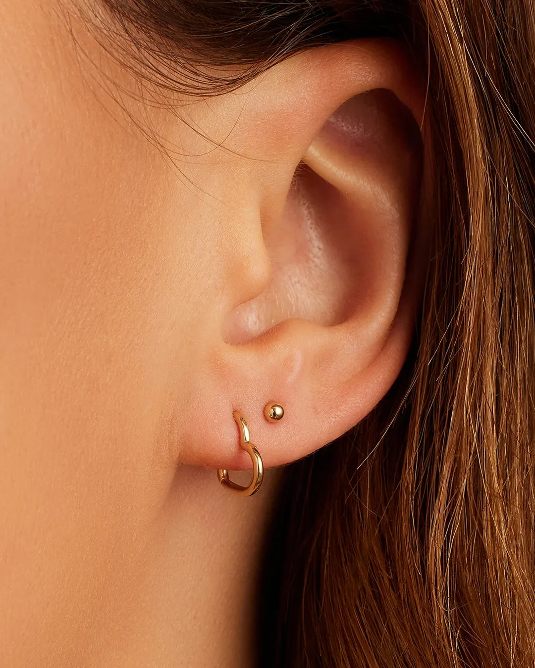 14k Gold Mini Open Heart Single Huggie sold by Gorjana product image thumbnail 2