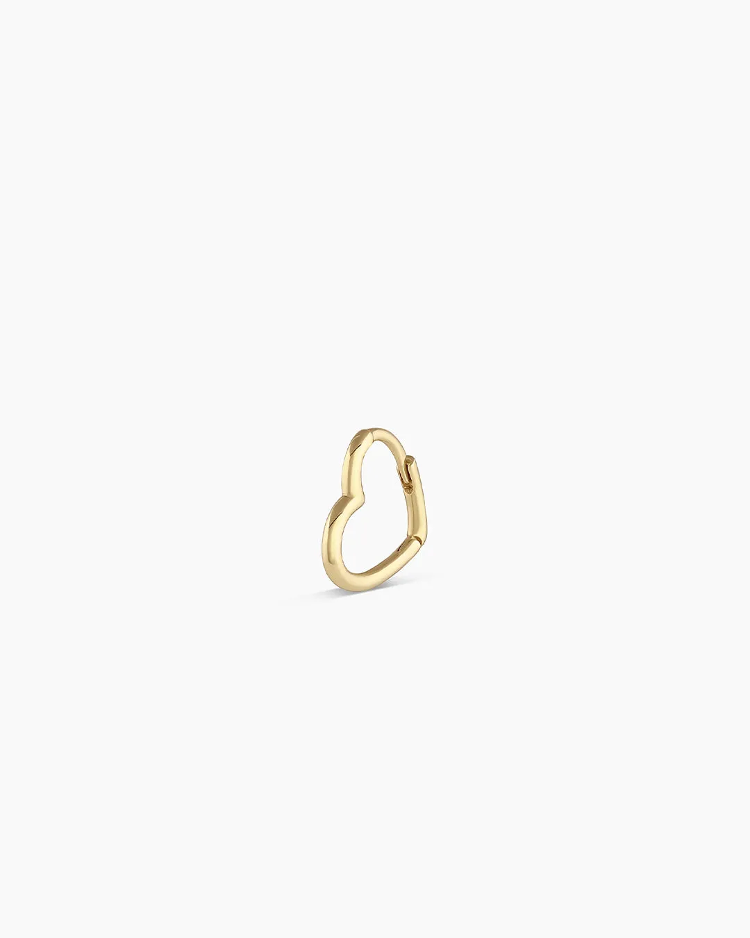 14k Gold Mini Open Heart Single Huggie sold by Gorjana