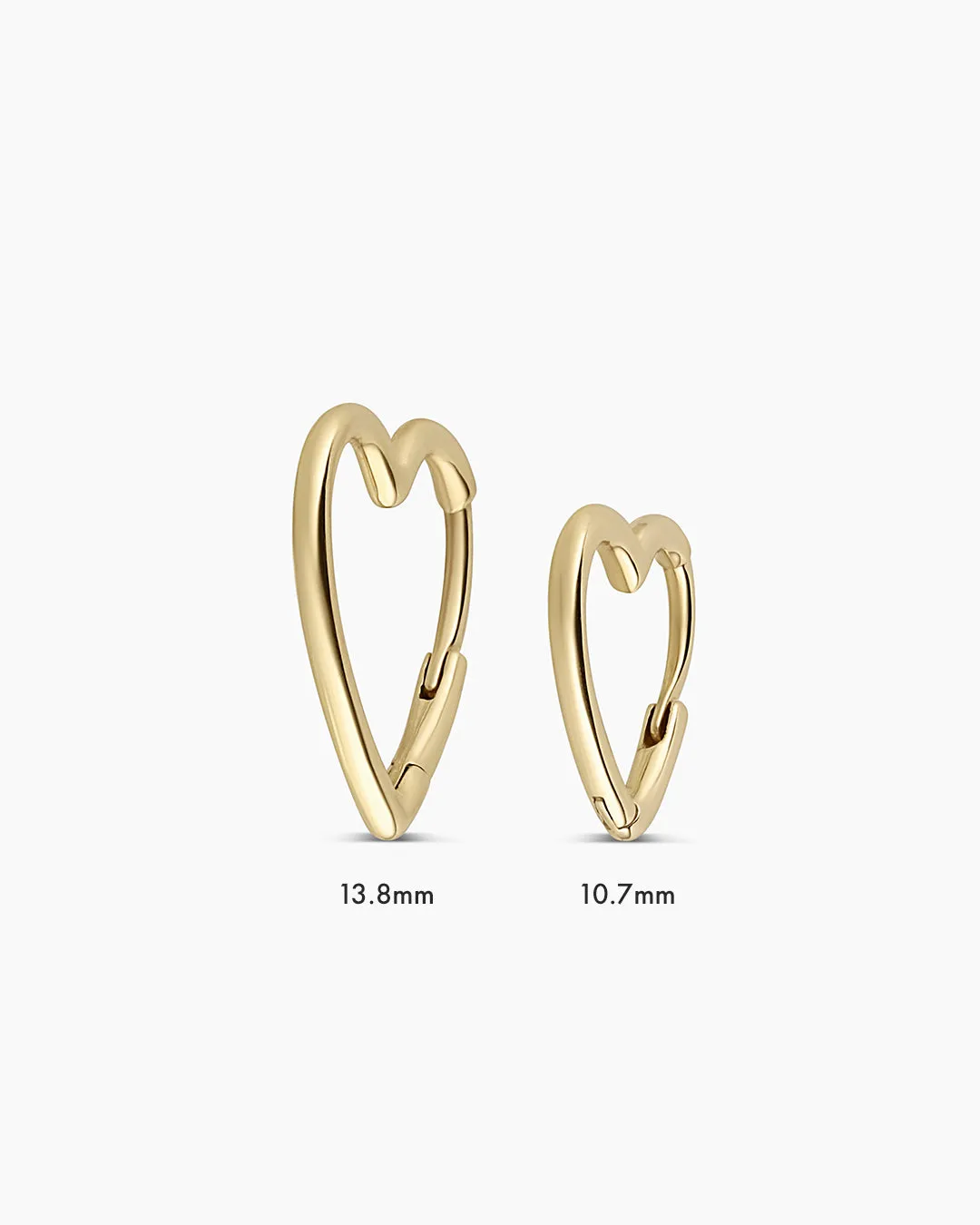 14k Gold Mini Open Heart Single Huggie sold by Gorjana product image thumbnail 5