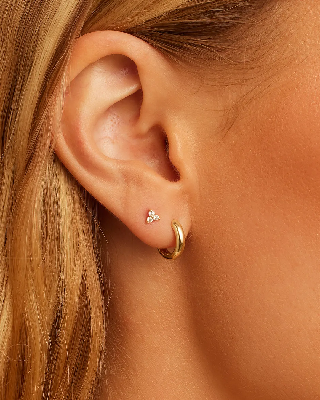 14K Diamond Bali Flat Back Single Stud sold by Gorjana product image thumbnail 2