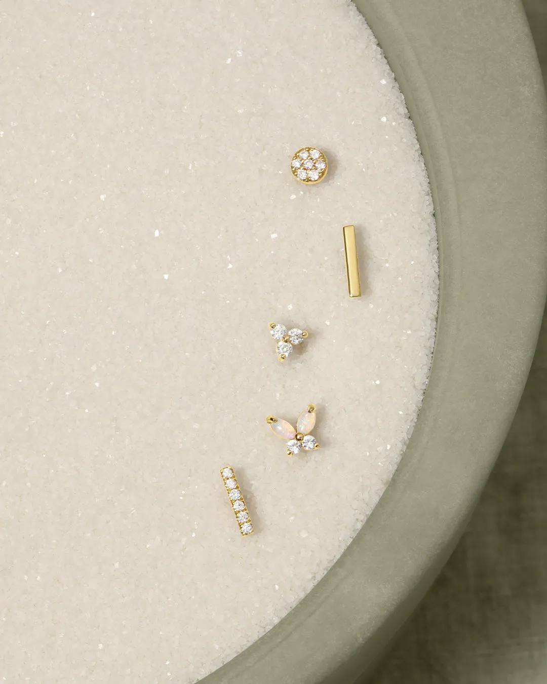 14K Diamond Bali Flat Back Single Stud sold by Gorjana product image thumbnail 4