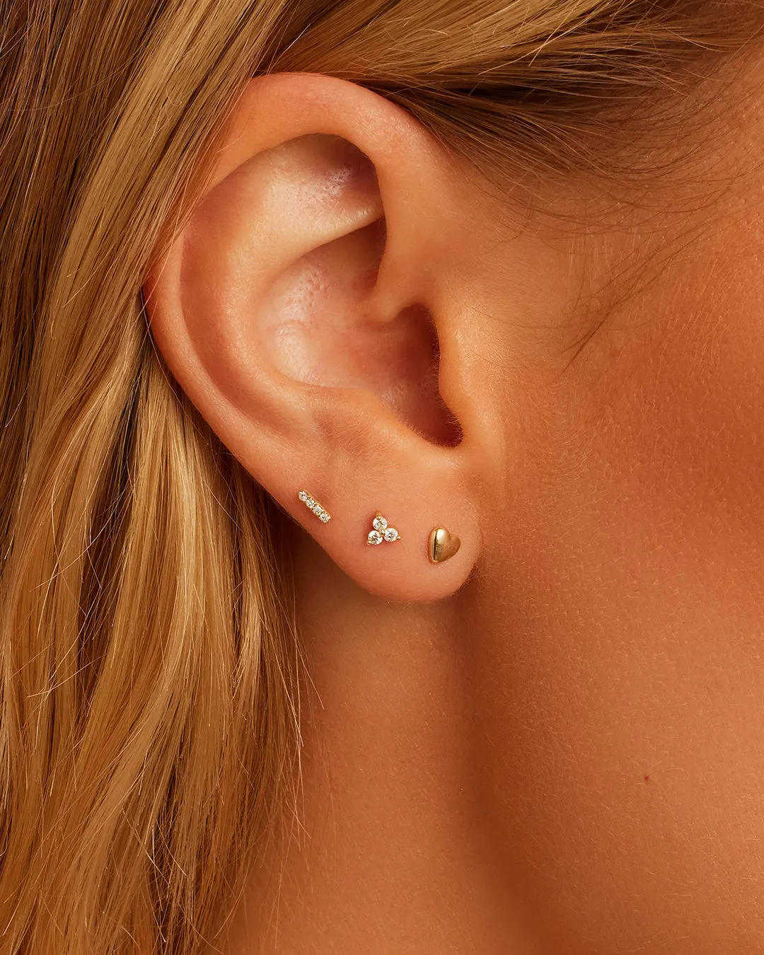 14K Diamond Bali Flat Back Single Stud sold by Gorjana product image thumbnail 3