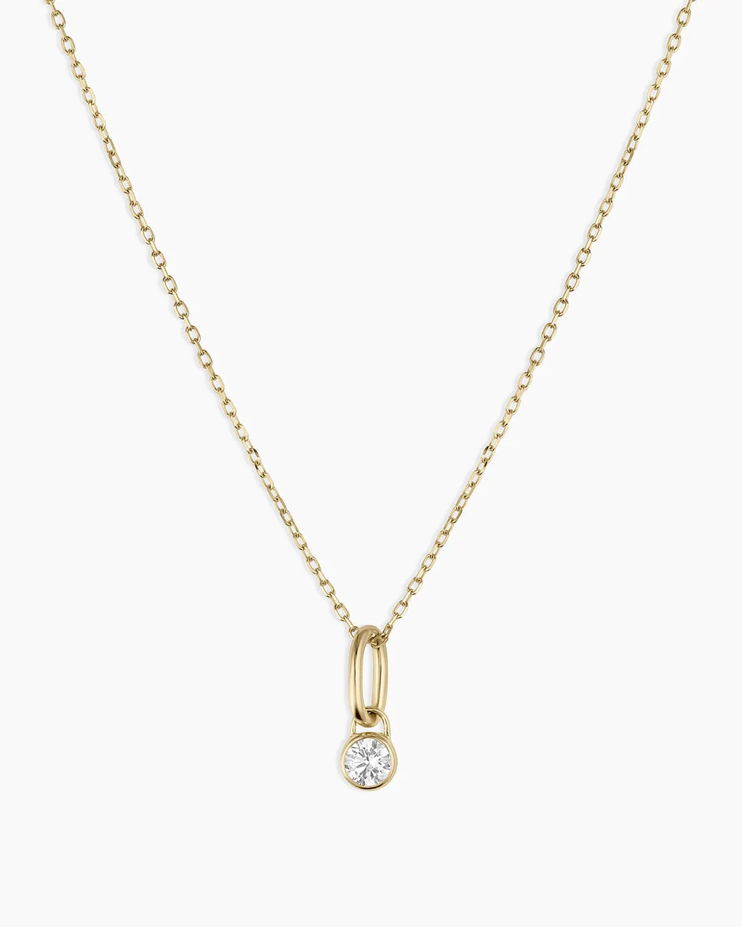 14K Lab Grown Diamond Halo Charm Necklace sold by Gorjana