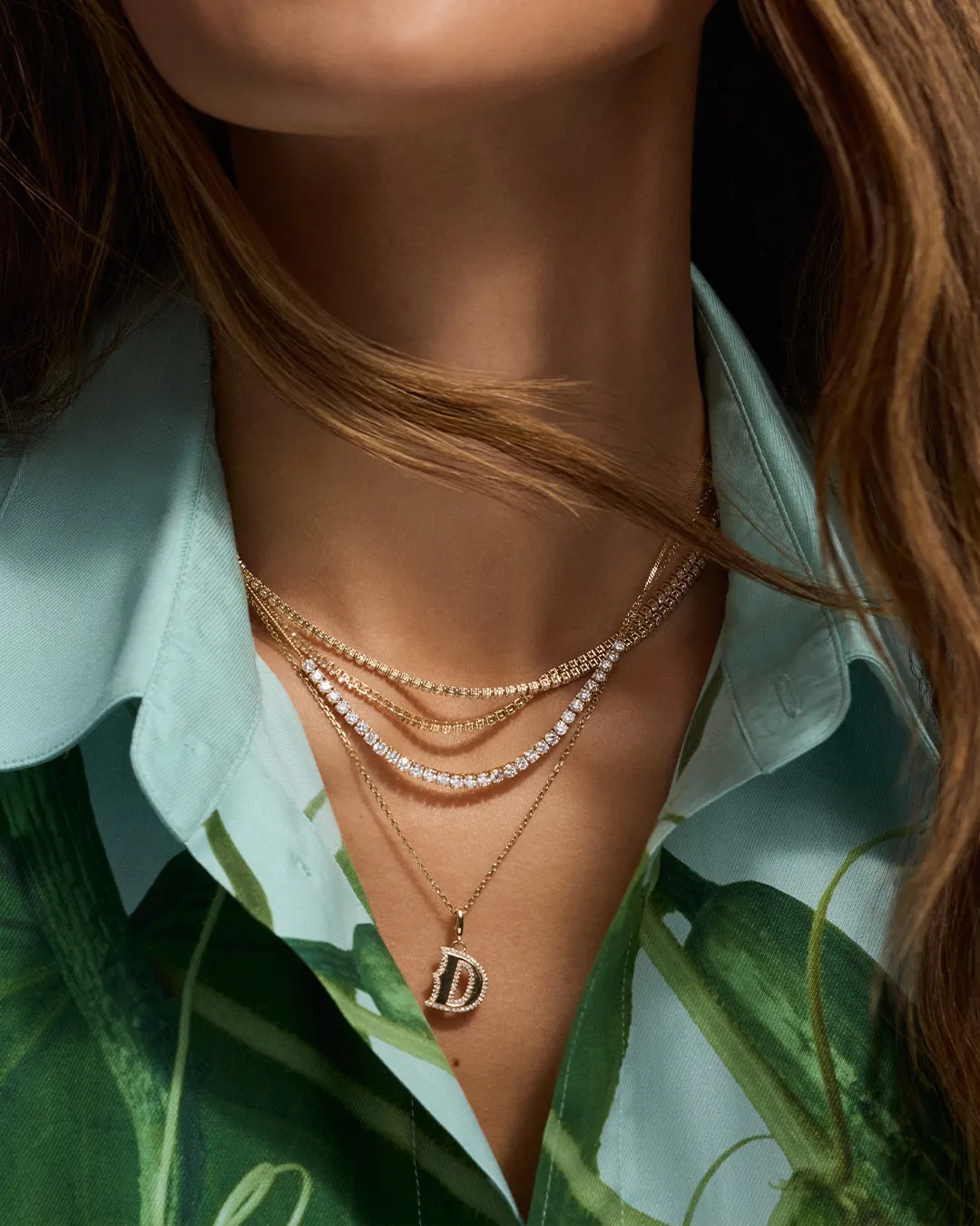 14K Lab Grown Diamond Tennis Row Necklace sold by Gorjana product image thumbnail 3