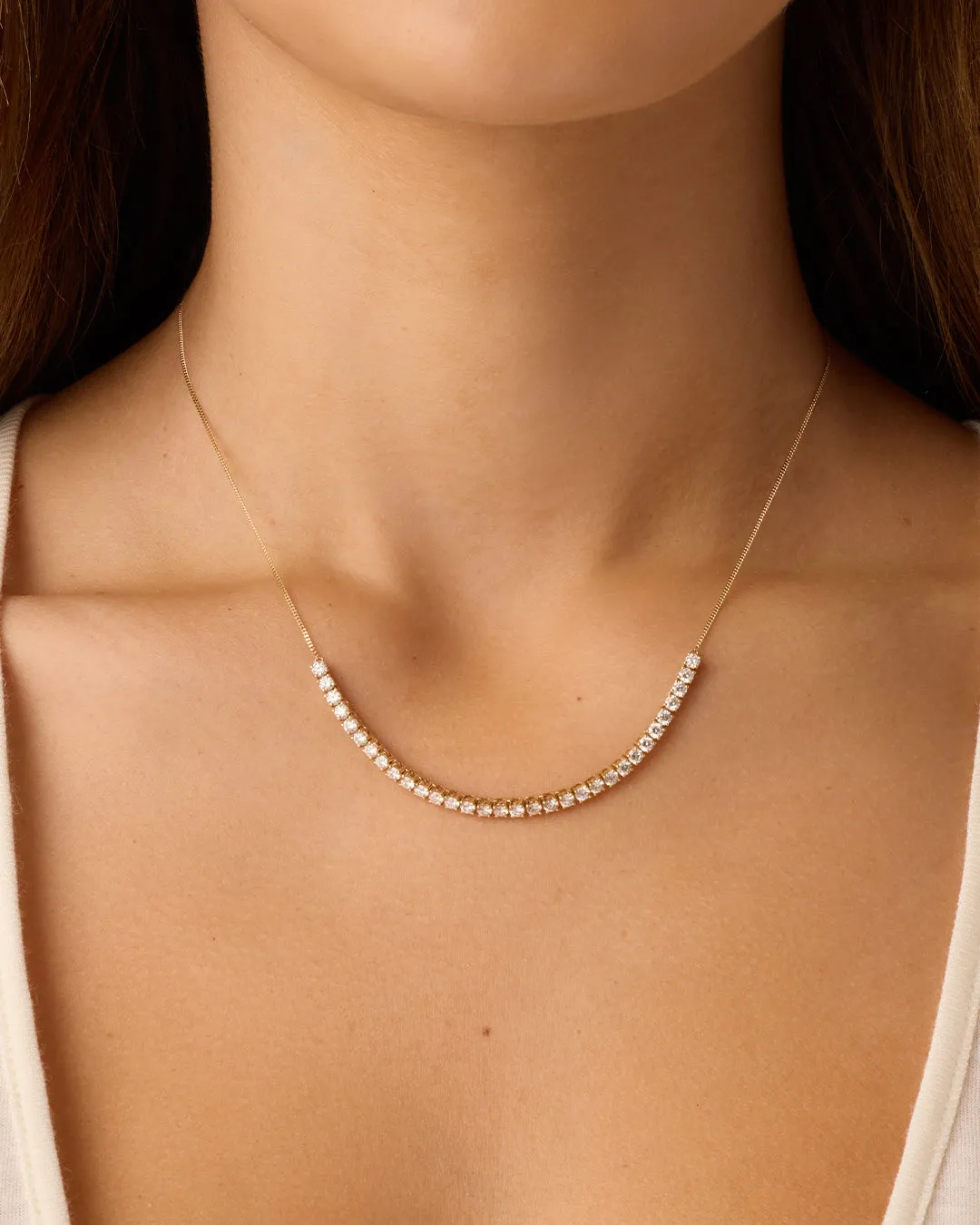 14K Lab Grown Diamond Tennis Row Necklace sold by Gorjana product image thumbnail 2