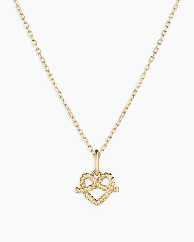 14k Gold Love Knot Charm Necklace sold by Gorjana