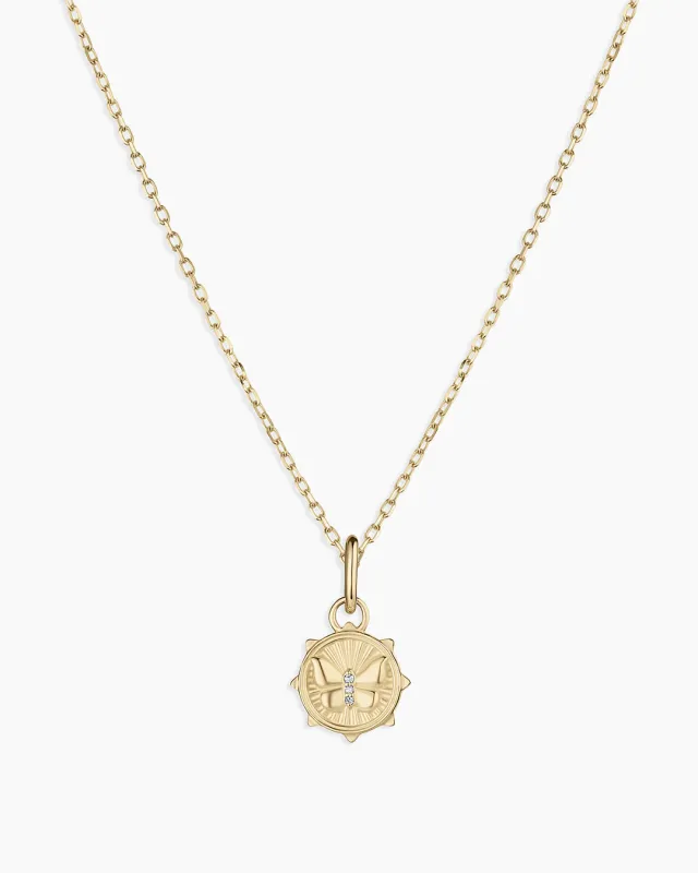 Diamond Butterfly Charm Necklace sold by Gorjana