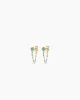 Turquoise Capri Chain Huggies sold by Gorjana