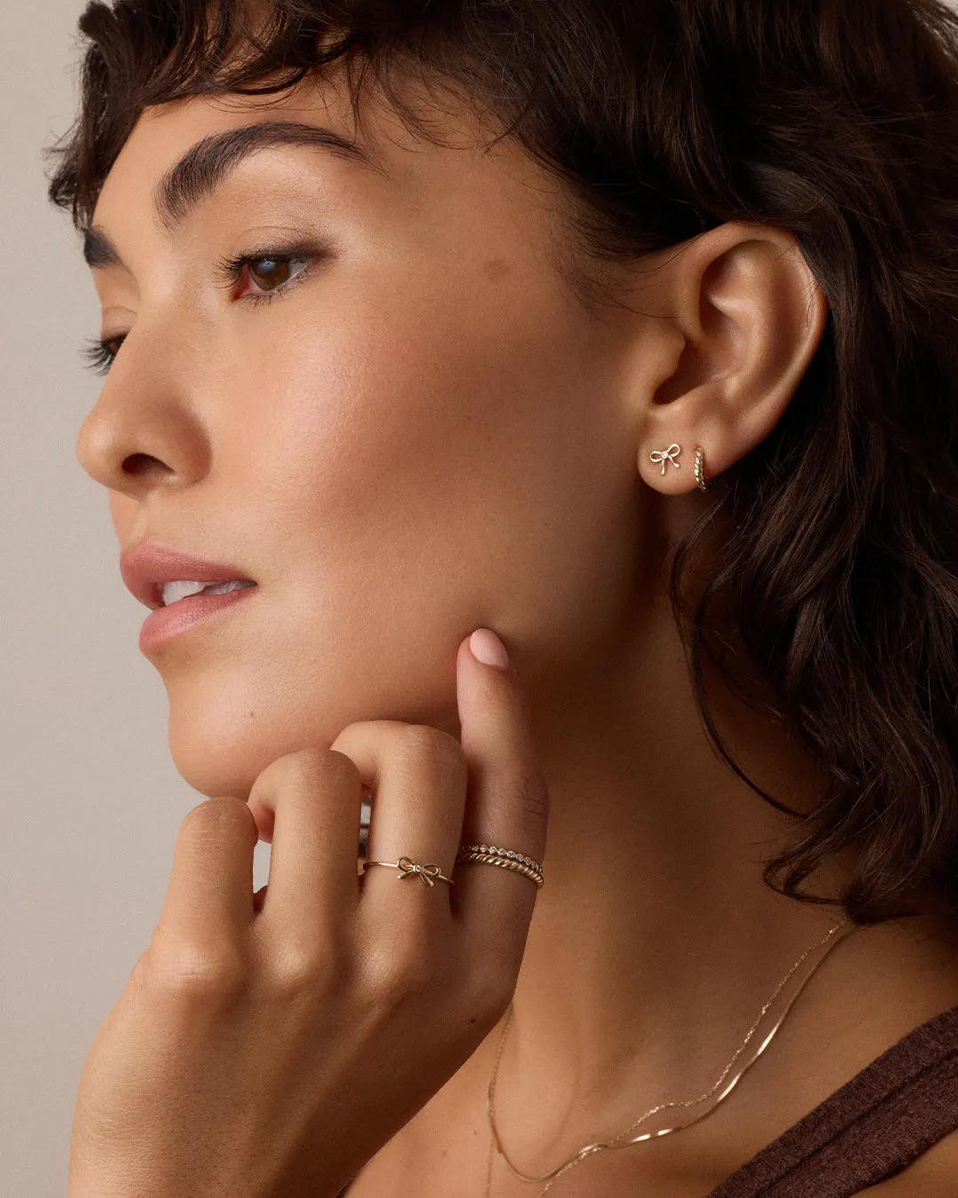 14K Diamond Put a Bow on it Ring sold by Gorjana product image thumbnail 3