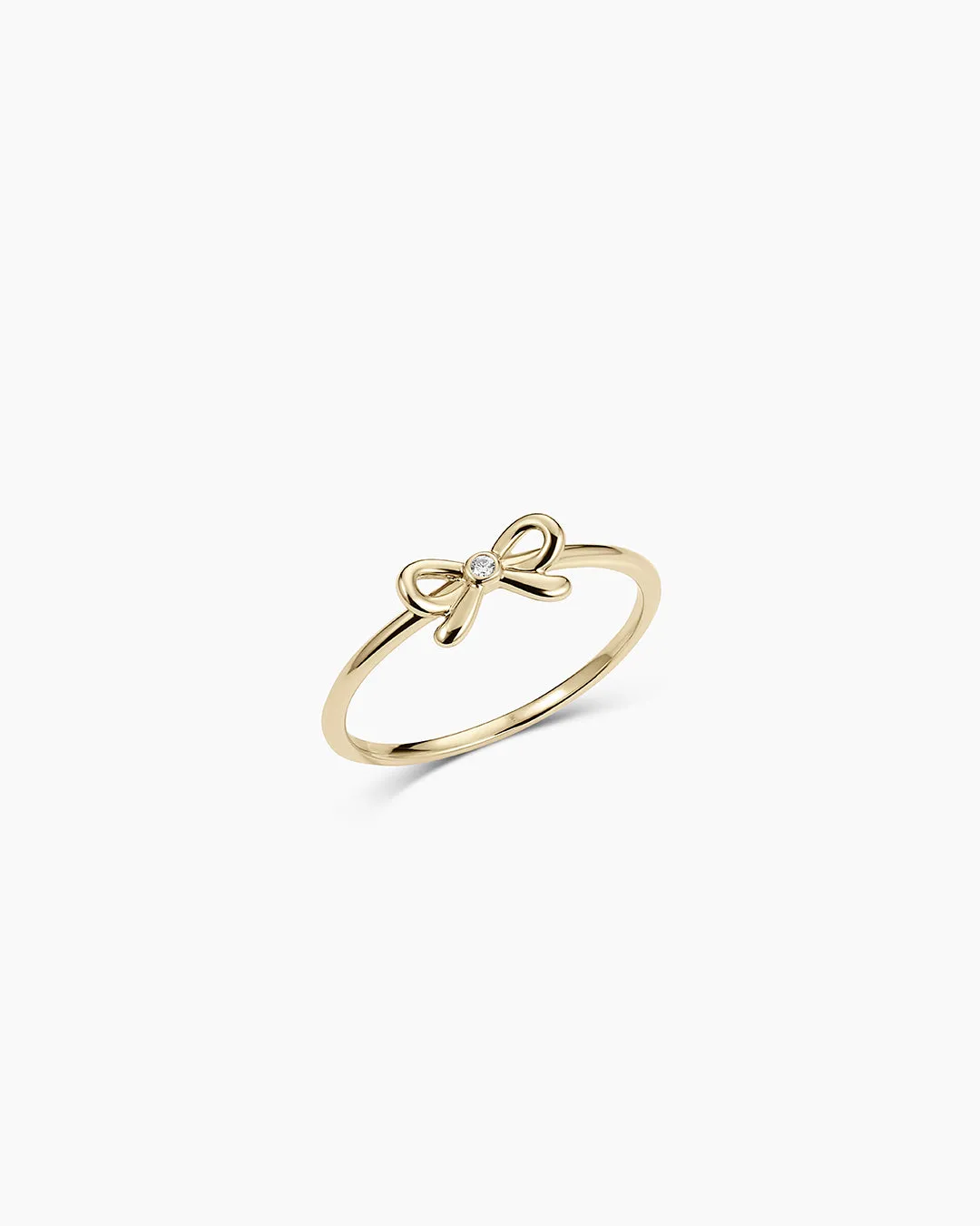 14K Diamond Put a Bow on it Ring sold by Gorjana product image thumbnail 4