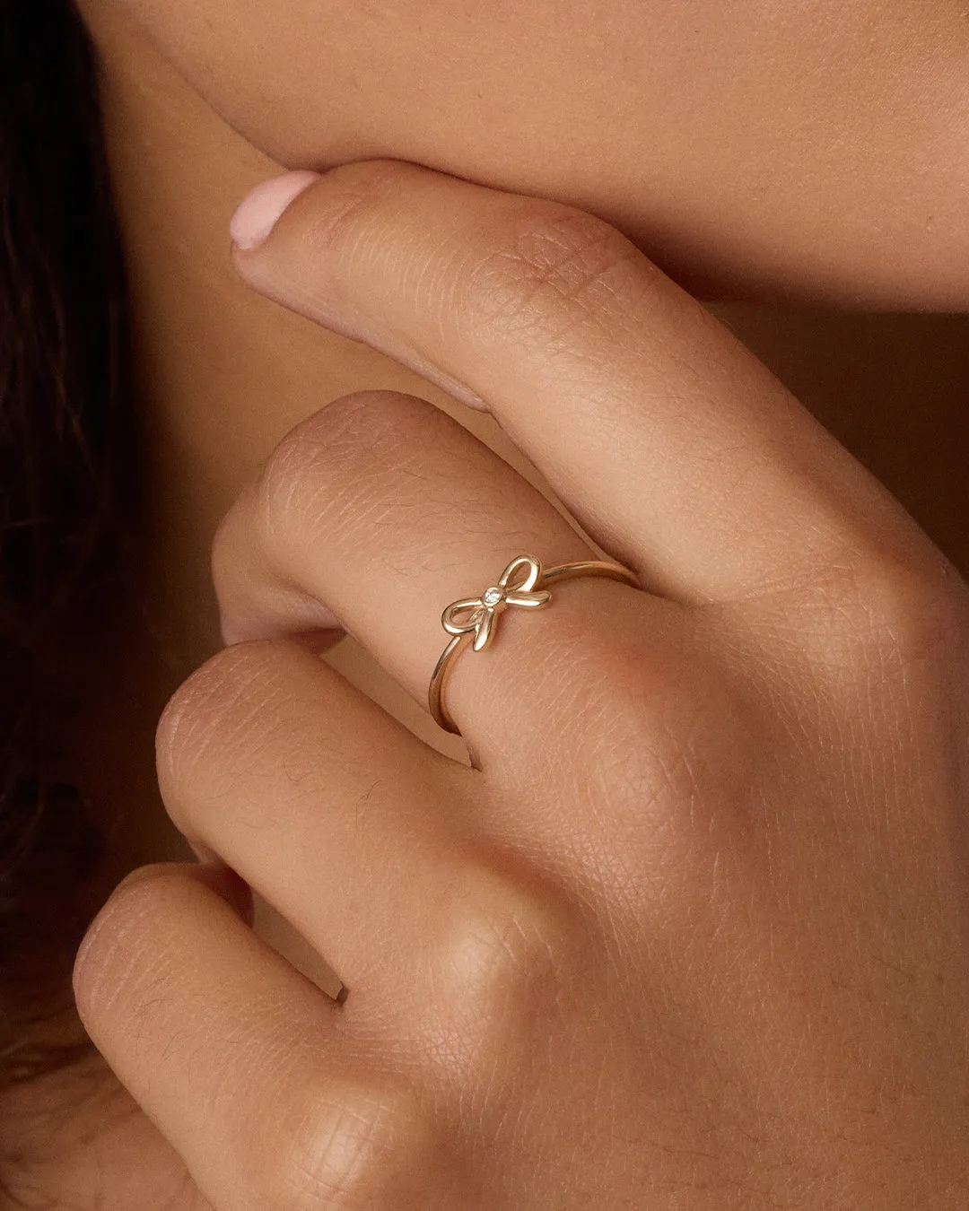 14K Diamond Put a Bow on it Ring sold by Gorjana product image thumbnail 2