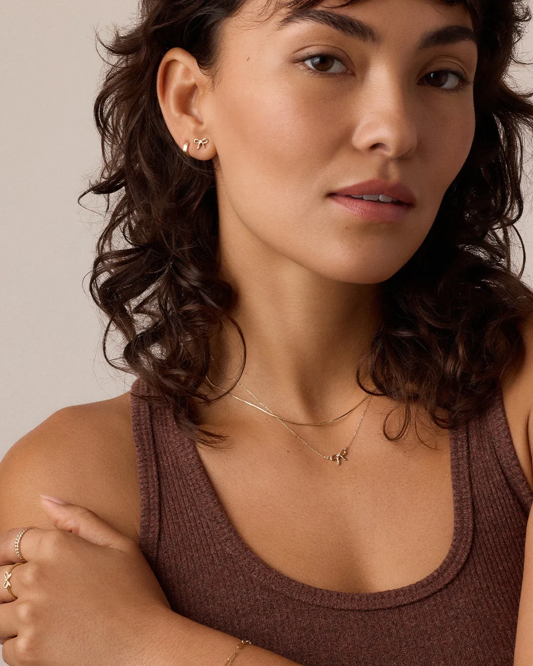 Diamond Put a Bow on it Single Stud sold by Gorjana product image thumbnail 3