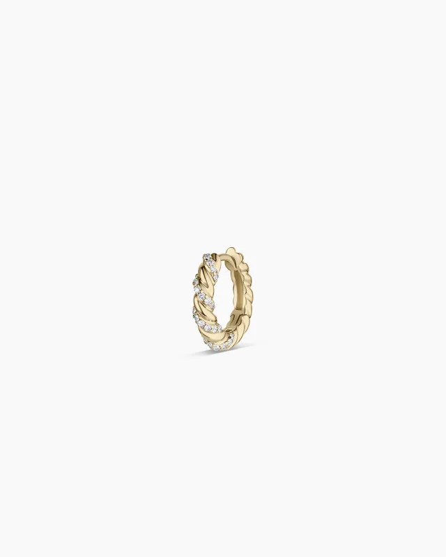 Diamond Crew Single Huggie sold by Gorjana