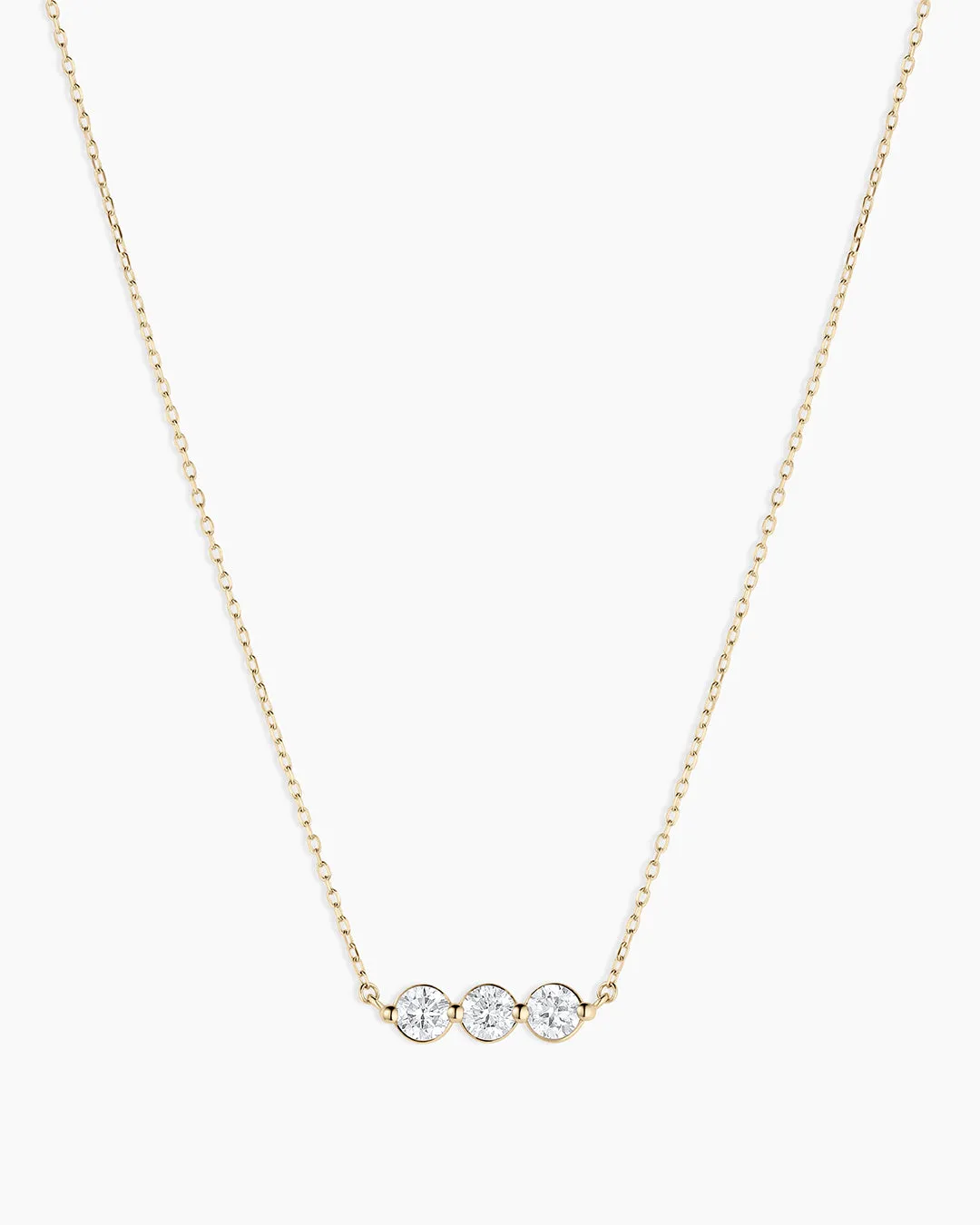Lab Grown Diamond Halo Row Necklace sold by Gorjana