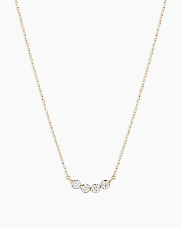 Lab Grown Diamond Halo Cluster Necklace sold by Gorjana