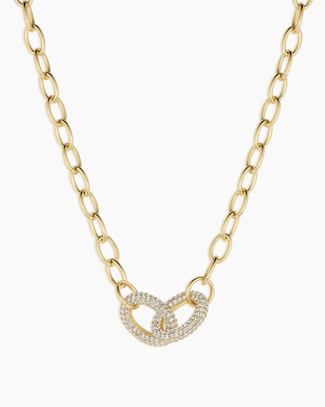 Lou Shimmer Interlocking Necklace sold by Gorjana