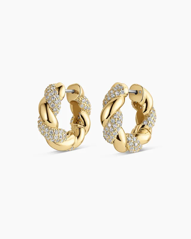 Crew Shimmer Hoops sold by Gorjana