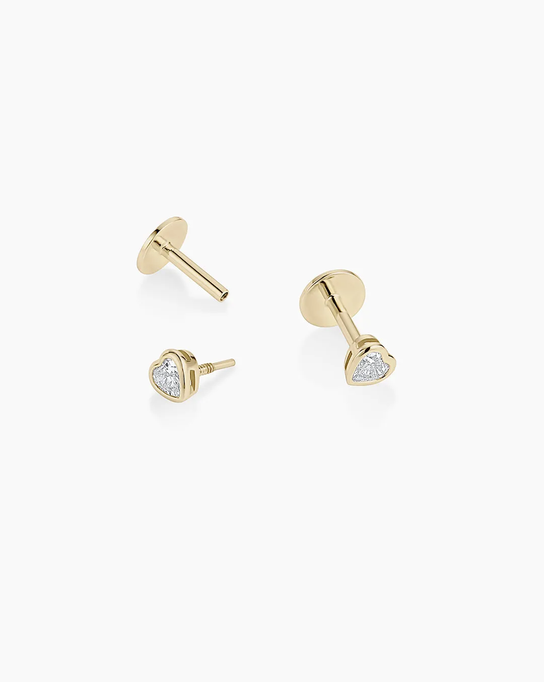 Lab Grown Diamond Heart Flat Back Studs sold by Gorjana product image thumbnail 4