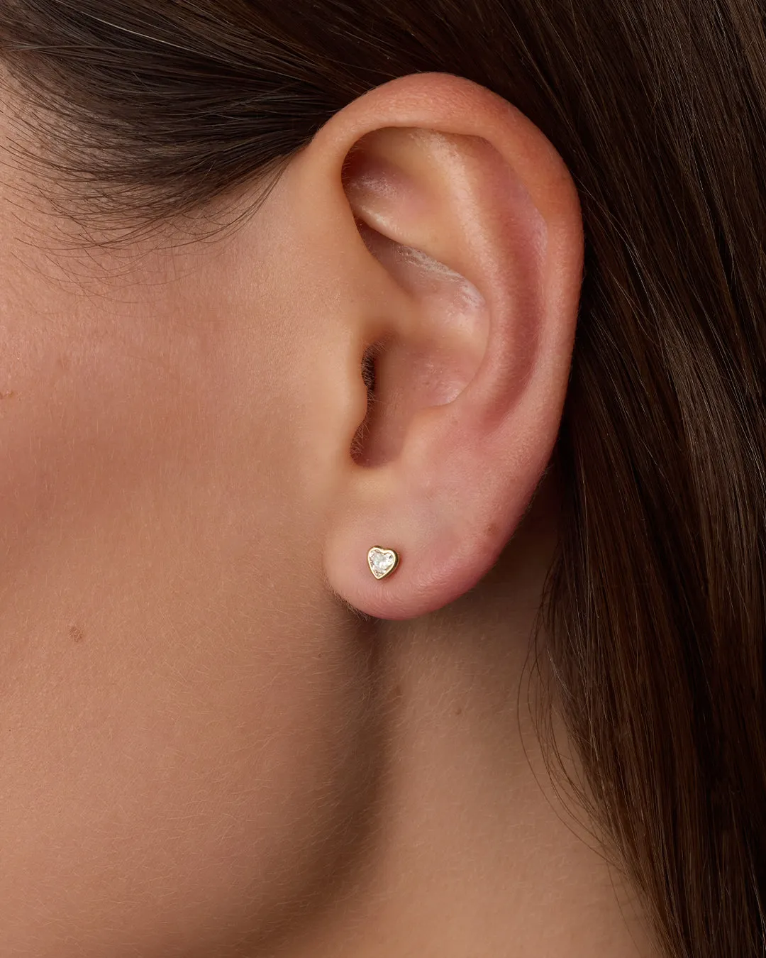 Lab Grown Diamond Heart Flat Back Studs sold by Gorjana product image thumbnail 2