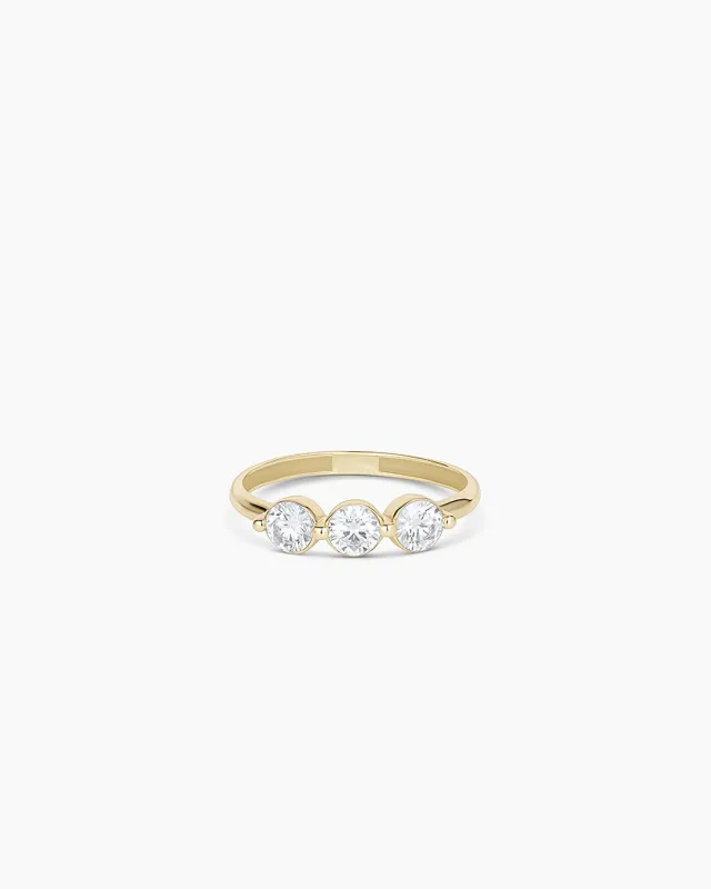 Lab Grown Diamond Trio Ring made by Gorjana