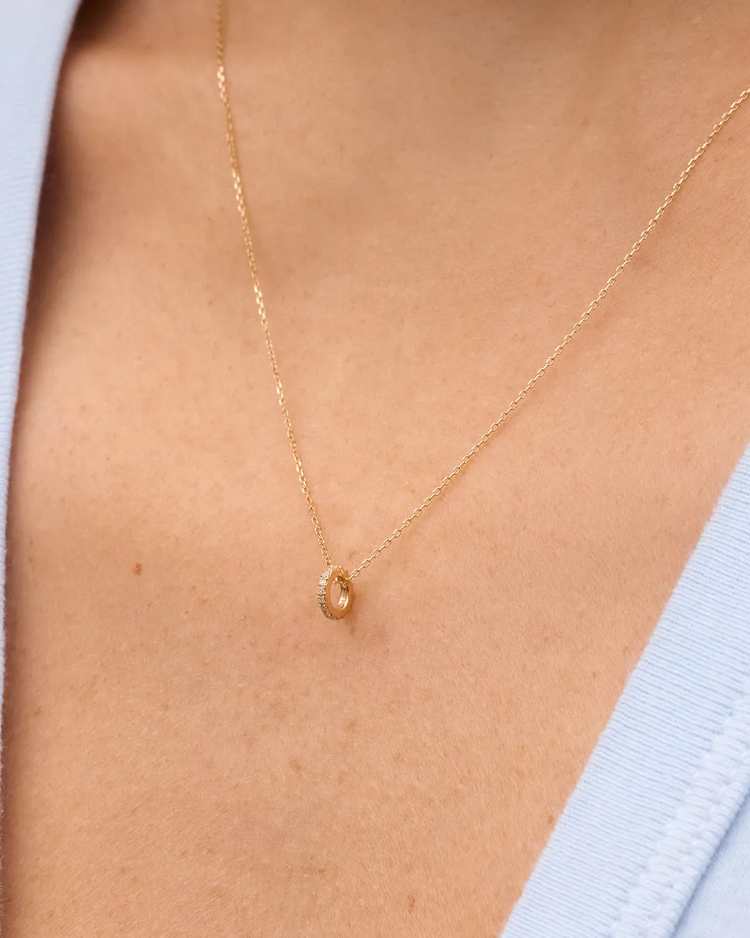 Diamond Pavé Halo Charm Necklace sold by Gorjana product image thumbnail 2