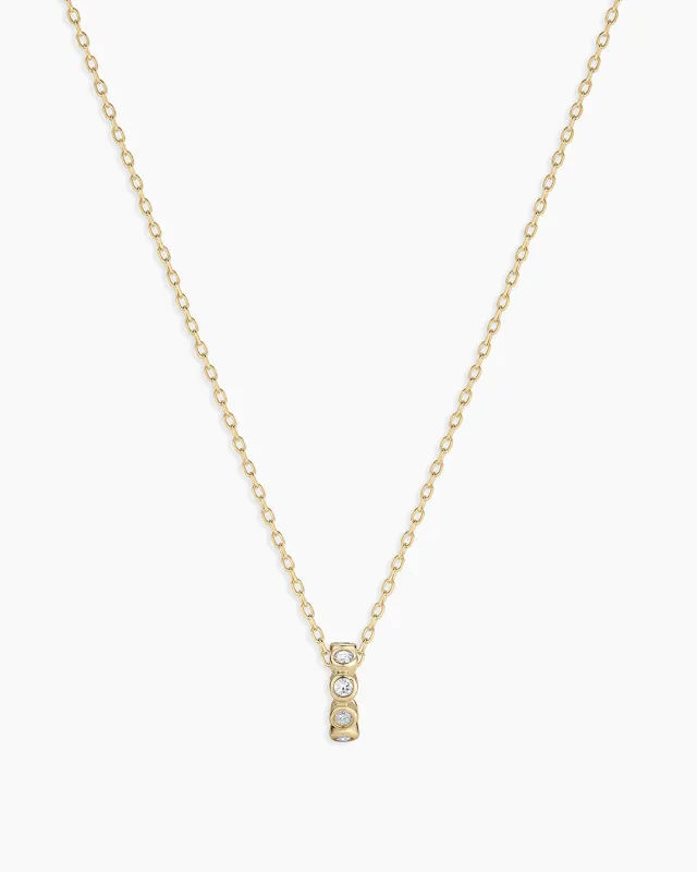 Classic Diamond Halo Charm Necklace made by Gorjana