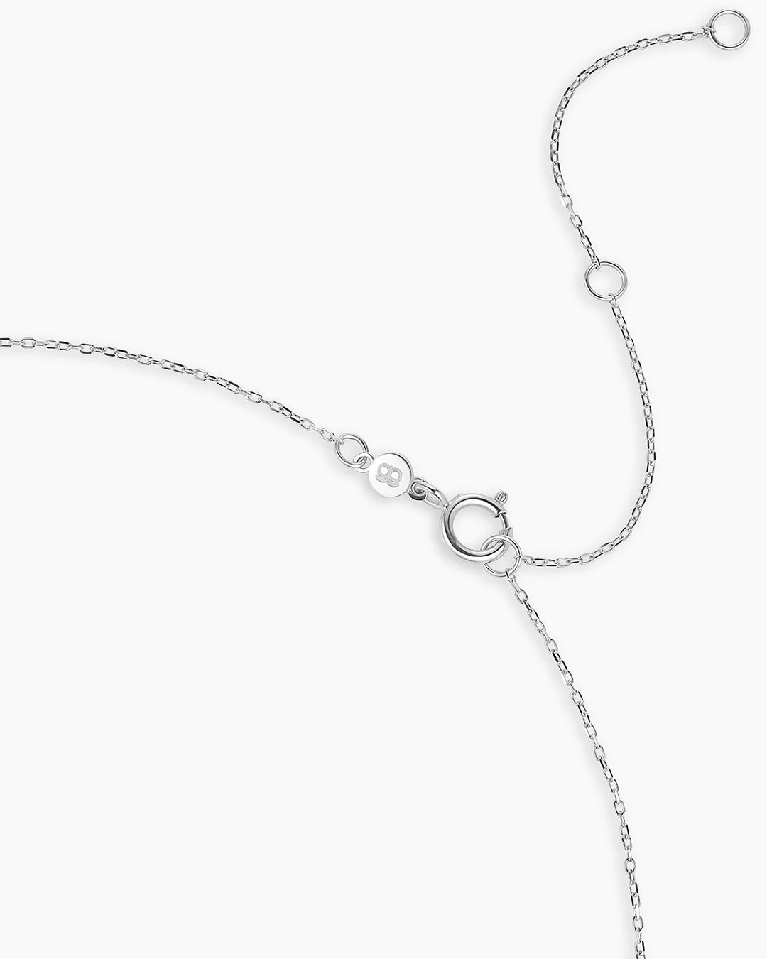 14K White Gold Lou Halo Charm Necklace sold by Gorjana product image thumbnail 4