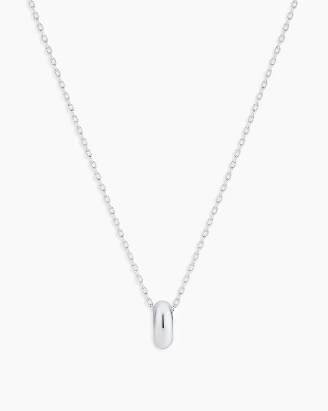 14K White Gold Lou Halo Charm Necklace made by Gorjana