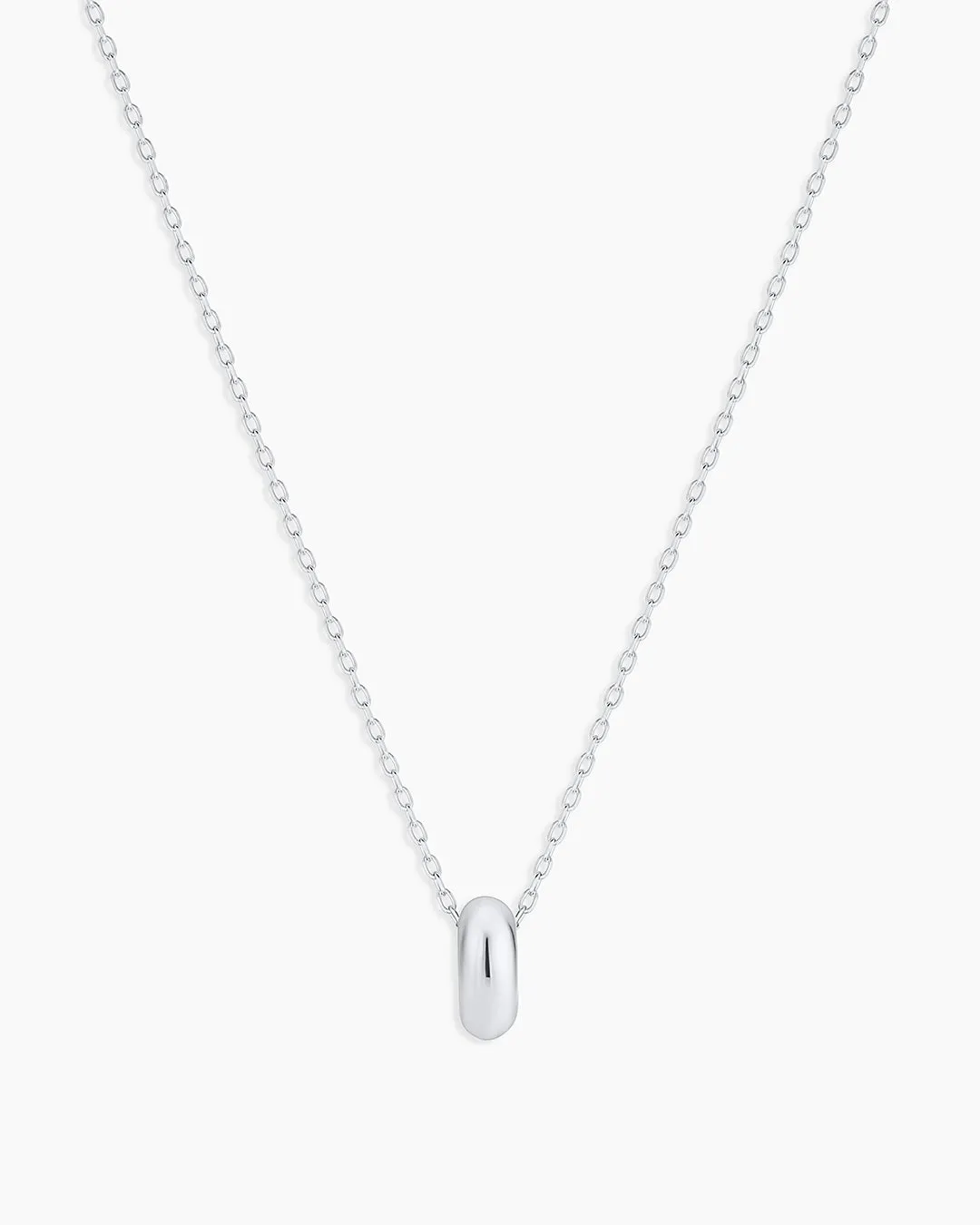 14K White Gold Lou Halo Charm Necklace sold by Gorjana