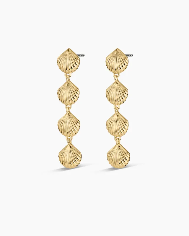 Scallop Mini Drop Earrings made by Gorjana
