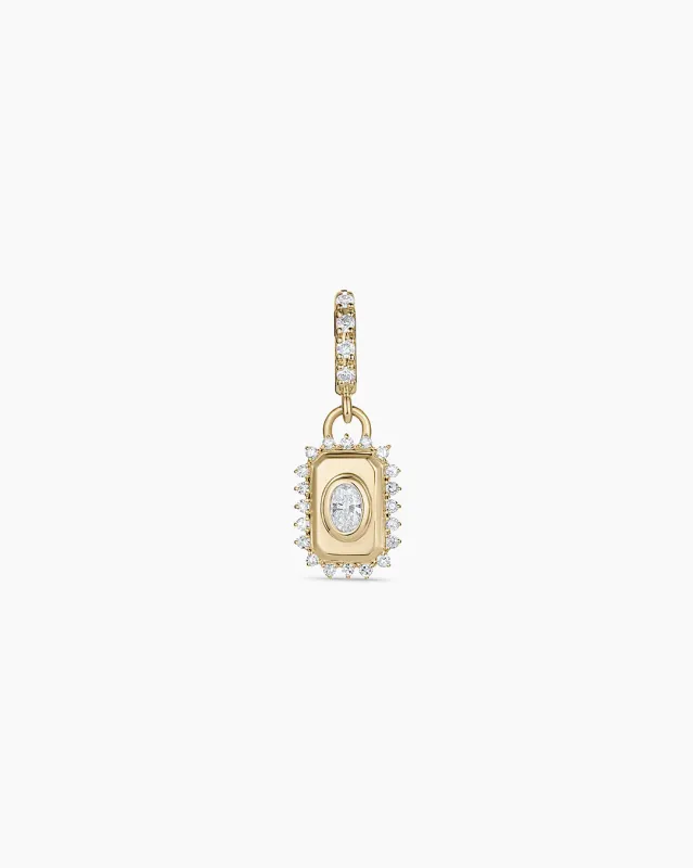 14K Lab Grown Diamond Tag Charm made by Gorjana
