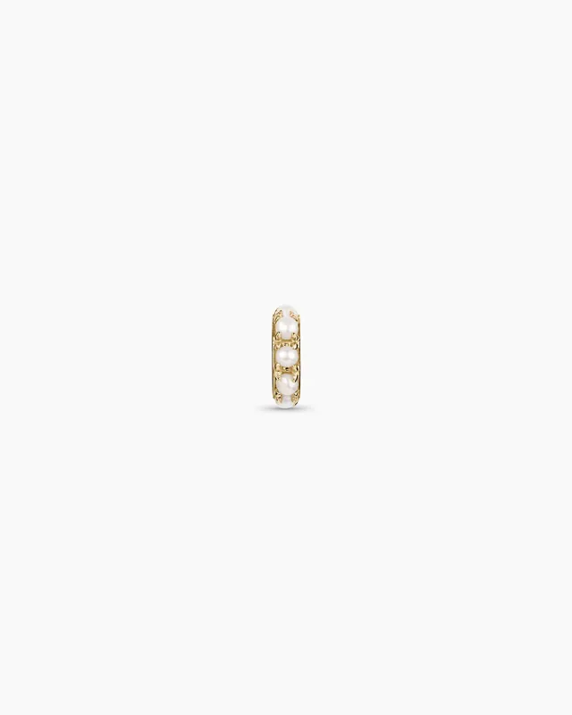 14K Gold Pearl Halo Charm made by Gorjana
