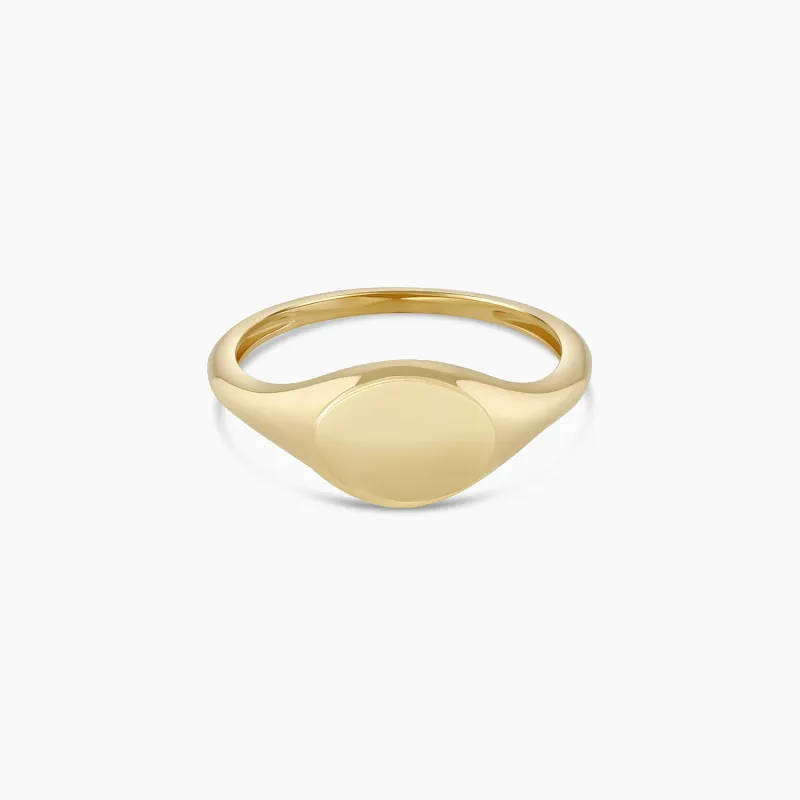 14K Gold Bespoke Signet Ring made by Gorjana