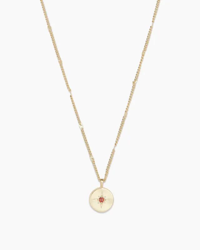 Power Birthstone Coin Necklace (January) sold by Gorjana