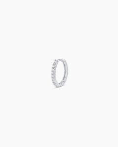 14k White Gold Diamond Pavé 11mm Huggie sold by Gorjana