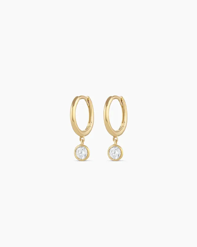 Classic Diamond Charm Huggies sold by Gorjana