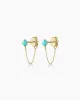 Turquoise Newport Chain Huggies sold by Gorjana