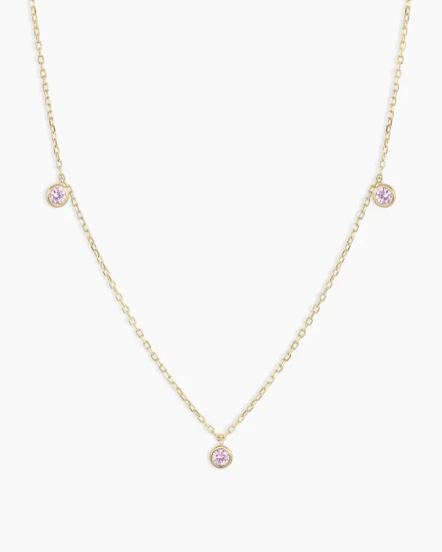 Classic Pink Sapphire Trio Necklace sold by Gorjana