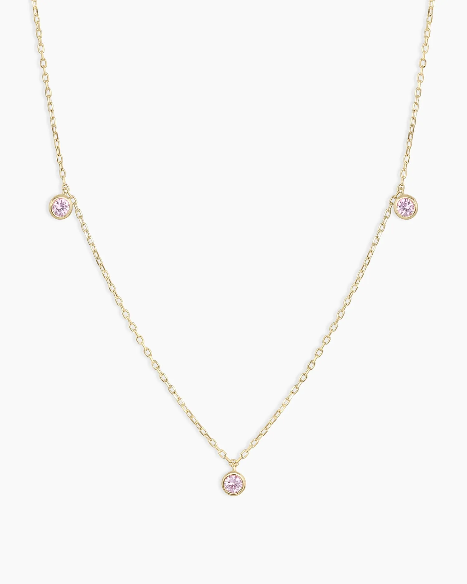 Classic Pink Sapphire Trio Necklace sold by Gorjana
