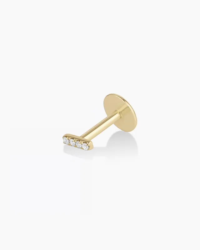 Diamond Pavé Bar Flat Back Stud sold by Gorjana