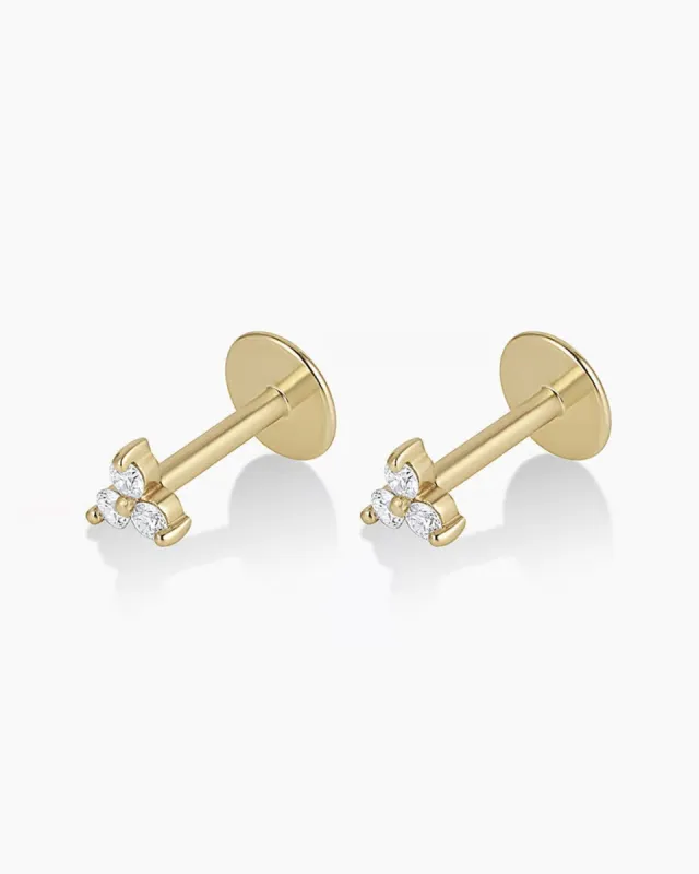 Diamond Bali Flat Back Studs sold by Gorjana