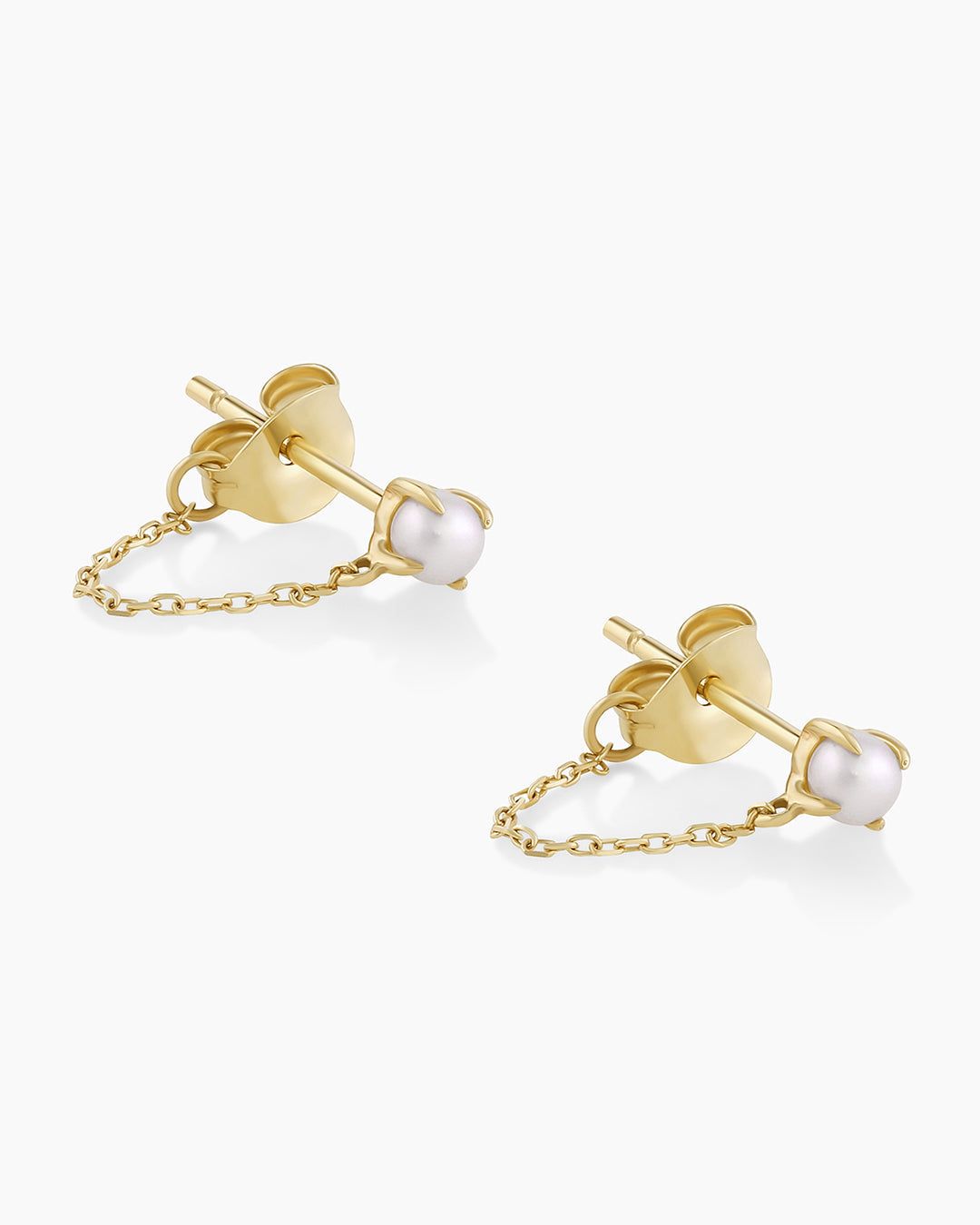 Pearl Newport Chain Huggies sold by Gorjana product image thumbnail 4