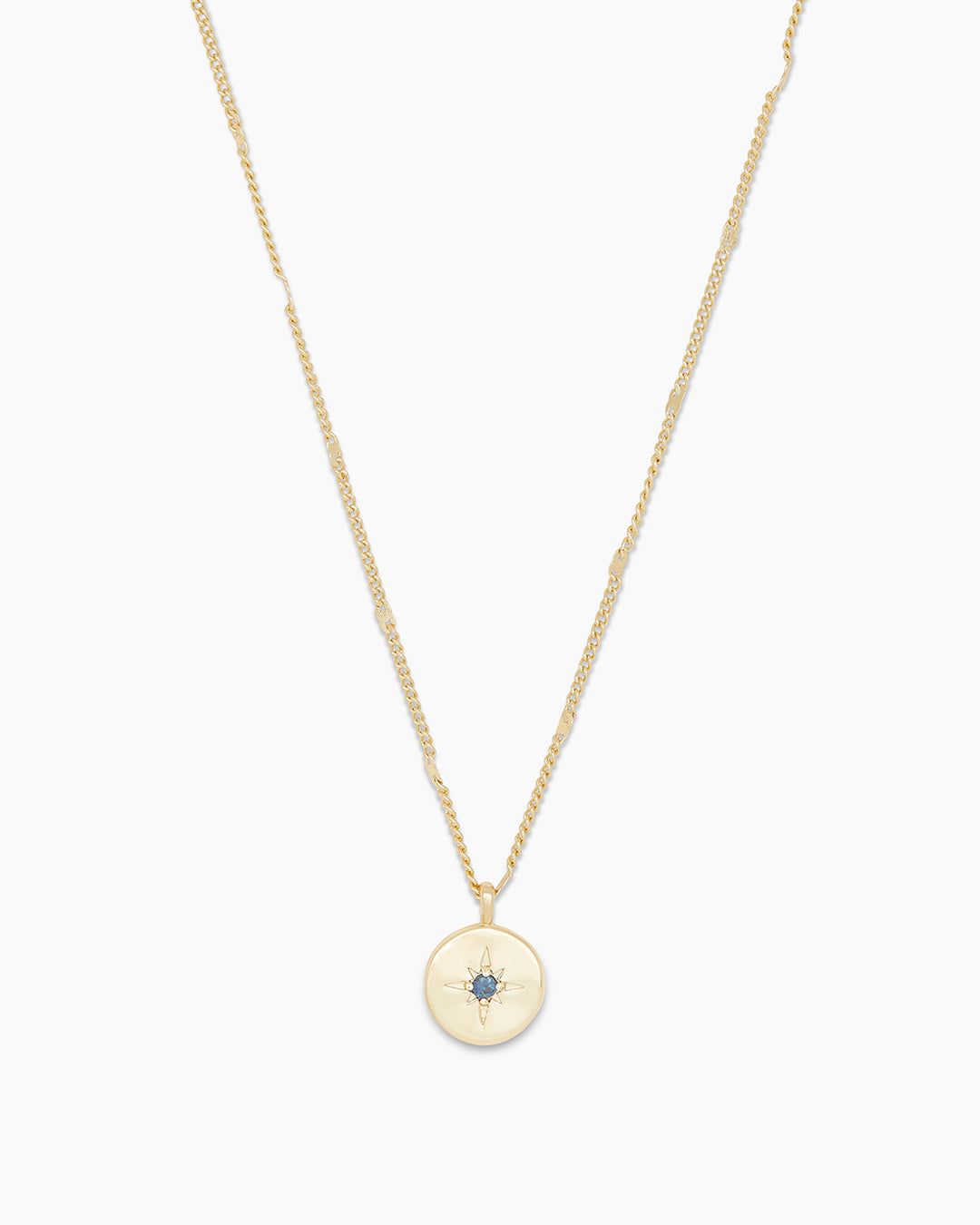 Power Birthstone Coin Necklace (September) sold by Gorjana