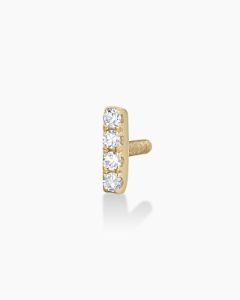 Diamond Pavé Bar Flat Back Stud sold by Gorjana