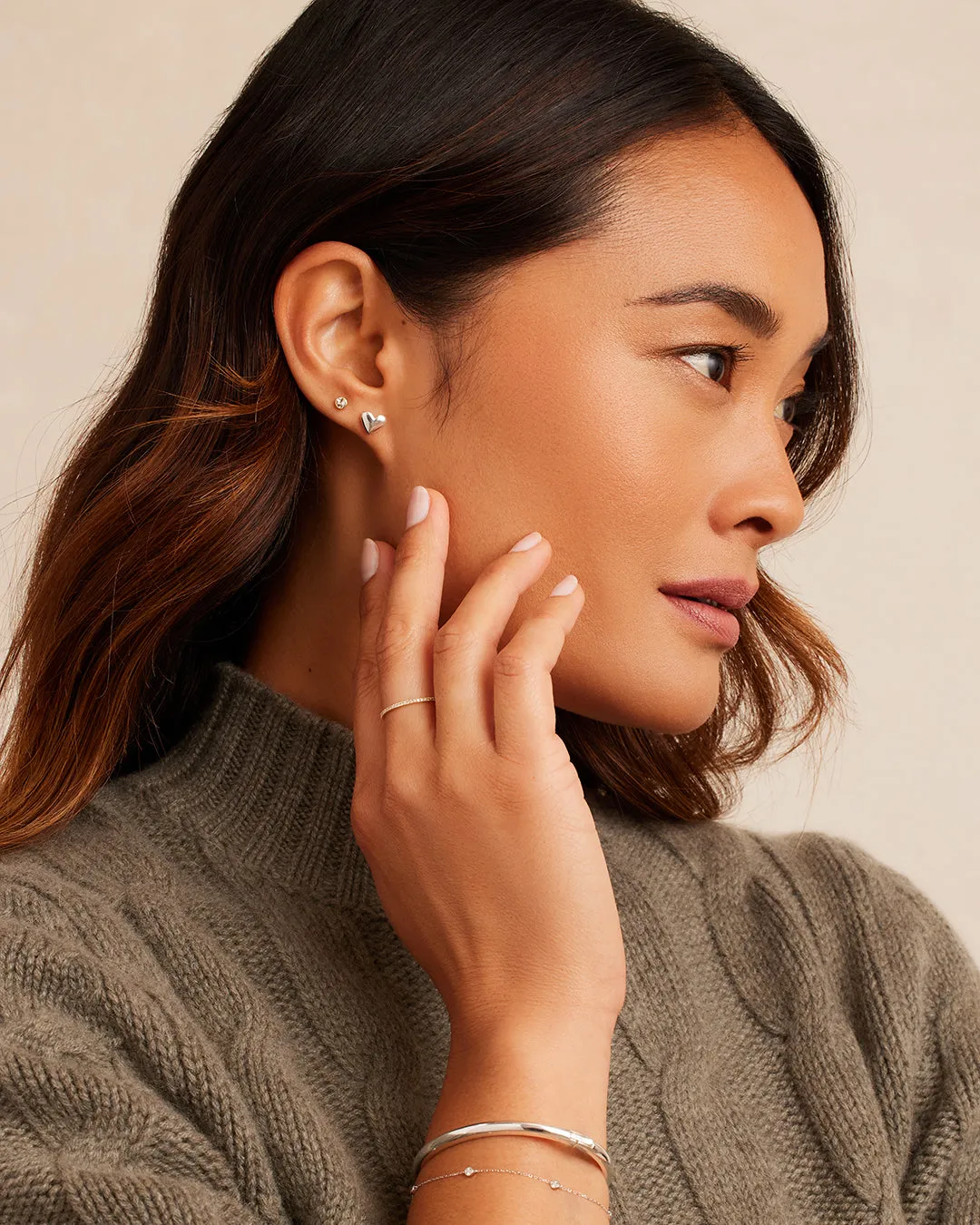 Lou Heart Studs sold by Gorjana product image thumbnail 5