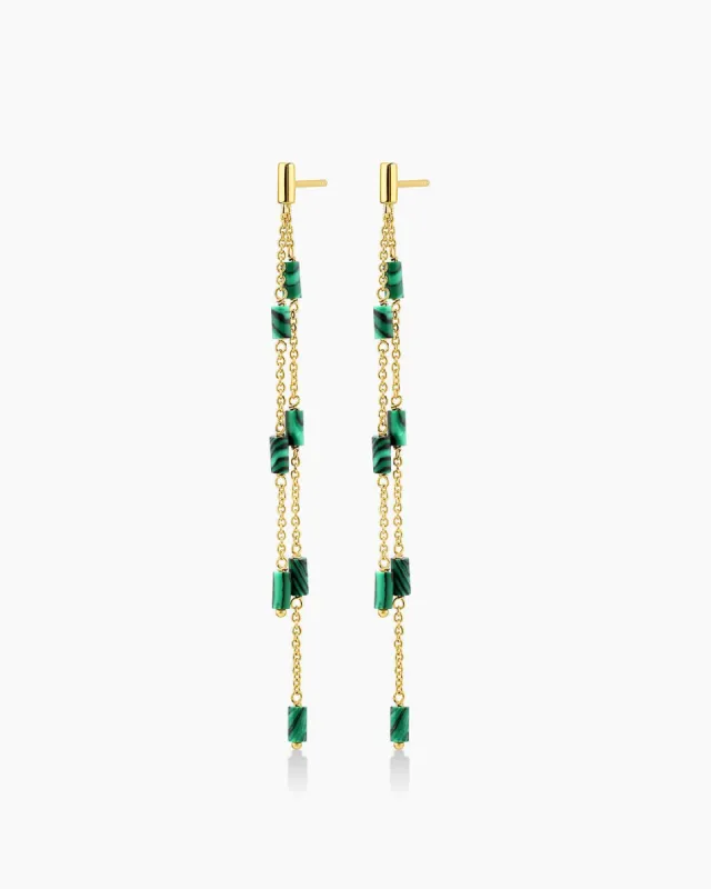 Tatum Bead Earrings (Malachite Green) sold by Gorjana